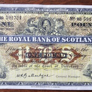 1961 Royal Bank of Scotland £1 Banknote