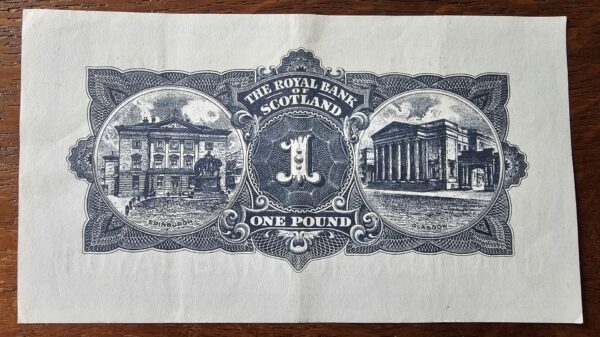1961 Royal Bank of Scotland £1 Banknote - Image 2