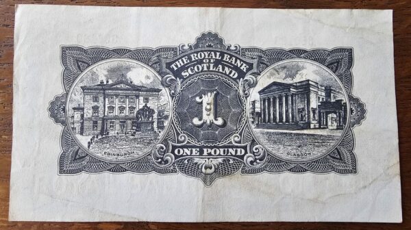 1963 Royal Bank of Scotland £1 Banknote - Image 2