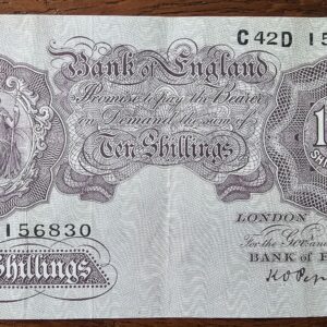 1940 10 Shillings (10/) Emergency Issue Mauve