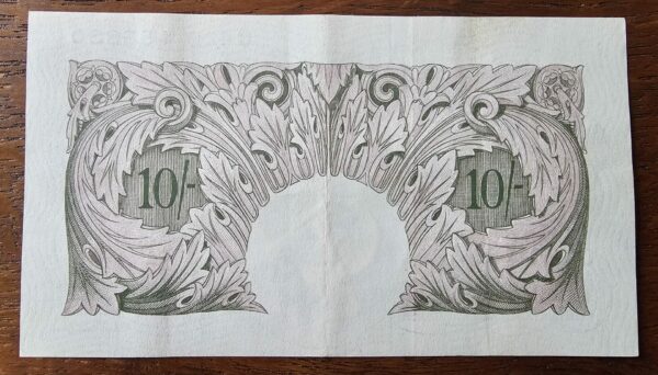 1940 10 Shillings (10/) Emergency Issue Mauve - Image 2