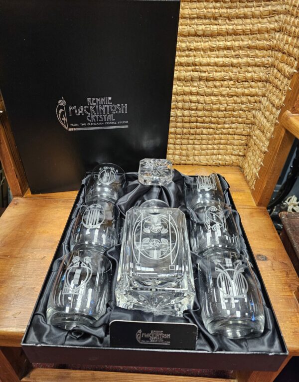 Rennie Mackintosh Crystal Tumblers And Decanter - Image 2