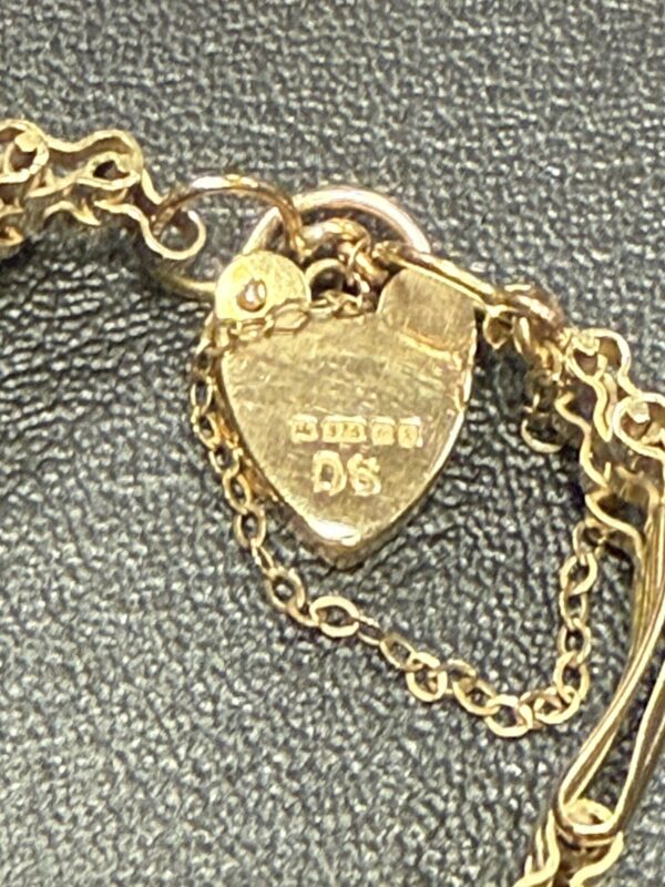 9ct gold gate bracelet - Image 3