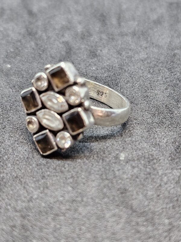 Citrine Cluster Silver Ring - Image 5