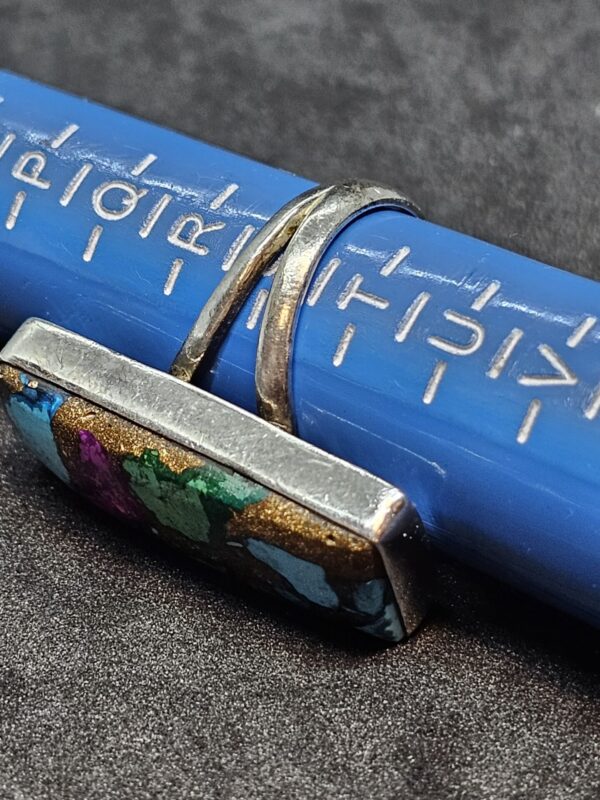 Copper Turquoise Rectangle Ring - Image 4