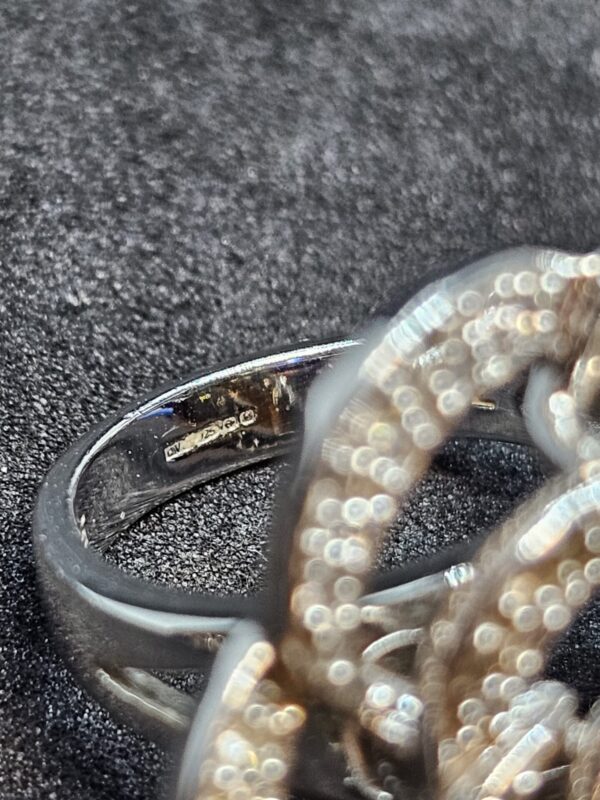 Floral statement Silver Ring - Image 5