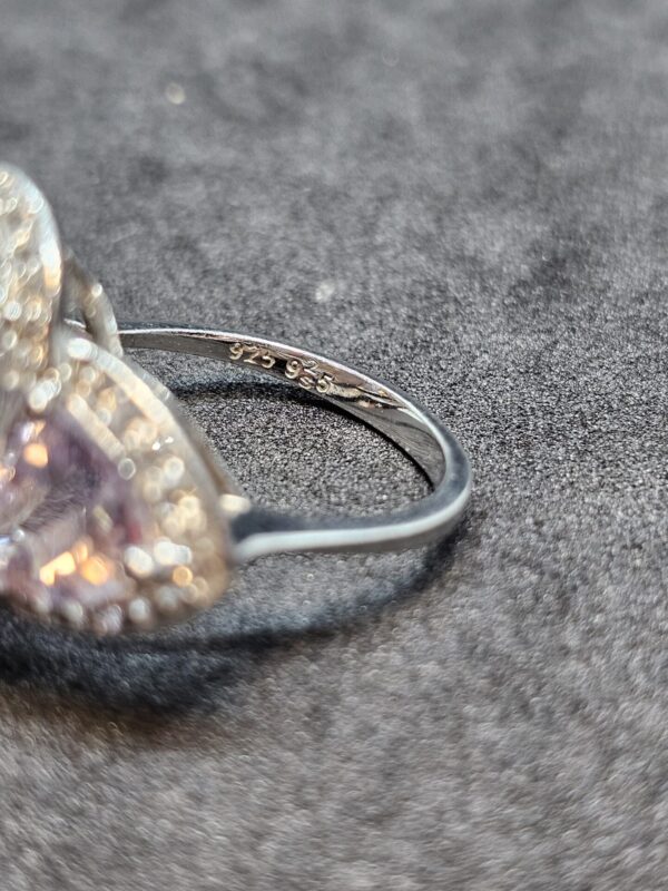 Aquamarine Amethyst Silver Ring - Image 2