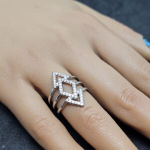 Art Deco Style silver ring