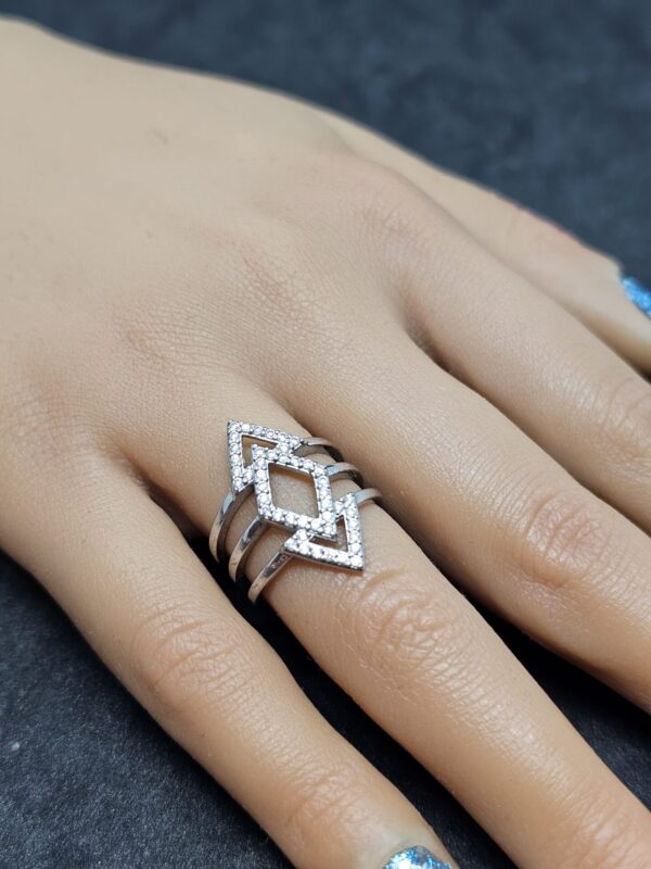 Art Deco Style silver ring