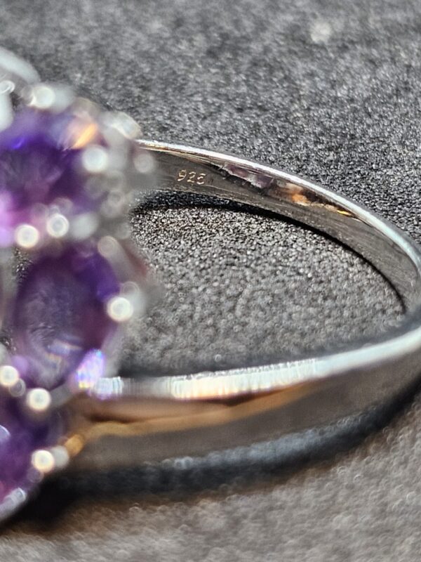 Purple Gemstone Cluster Ring - Image 2