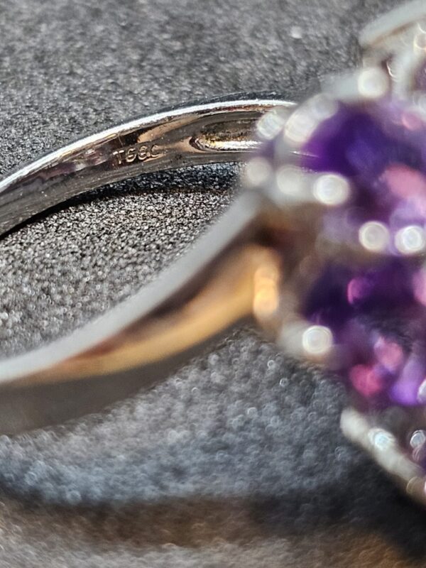 Purple Gemstone Cluster Ring - Image 3