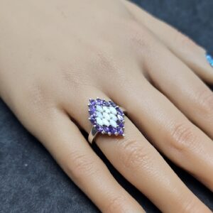 Amethyst and Opal Cocktail Ring
