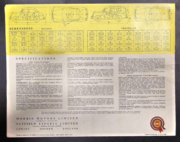 Morris Minor 1000 Brochure - Image 4