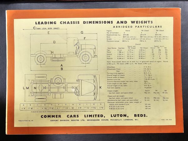 Commer 'Superpoise' 5 ton Tipper Brochure - Image 2
