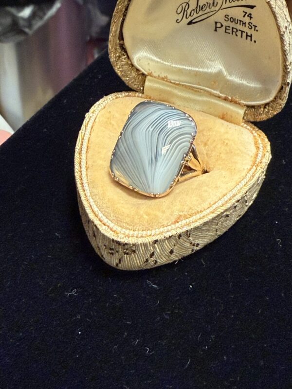 Victorian Scottish Montrose agate ring - Image 4