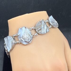Scottish silver and Montrose agate bracelet