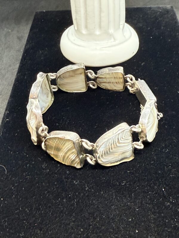 Scottish silver and Montrose agate bracelet - Image 4