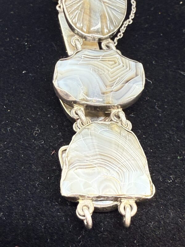 Scottish silver and Montrose agate bracelet - Image 3