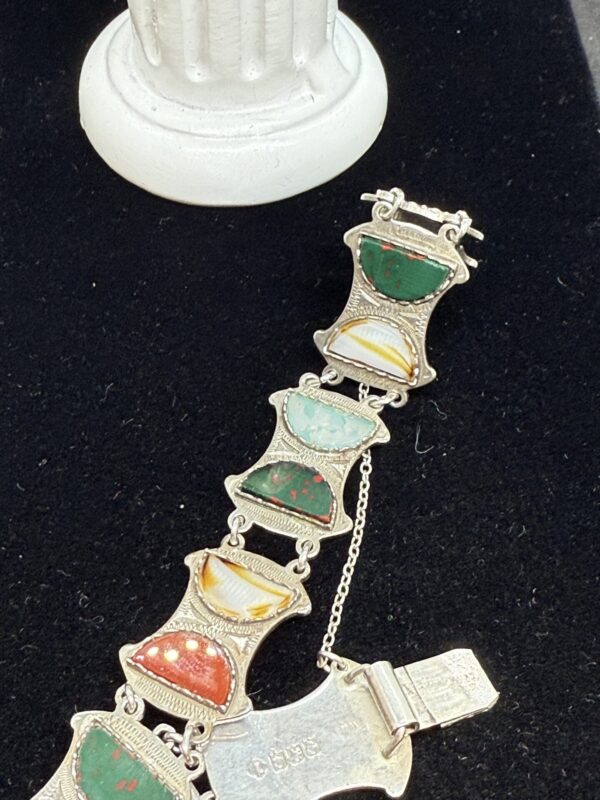 Scottish silver and agate bracelet - Image 5
