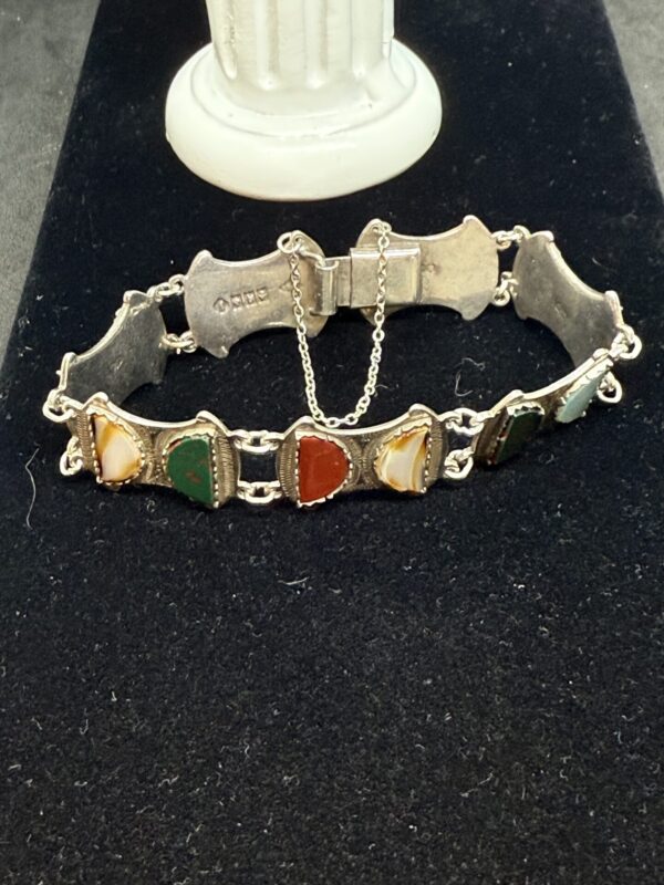 Scottish silver and agate bracelet - Image 6