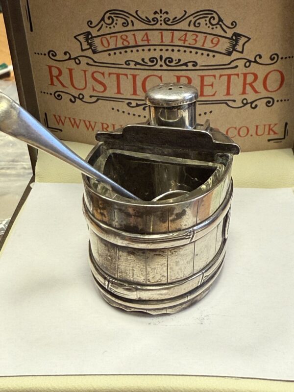 Japanese sterling silver miniature salt and pepper cellar - Image 4