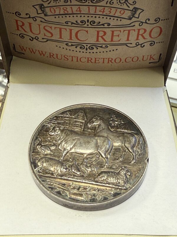Solid silver agricultural society medal - Image 2