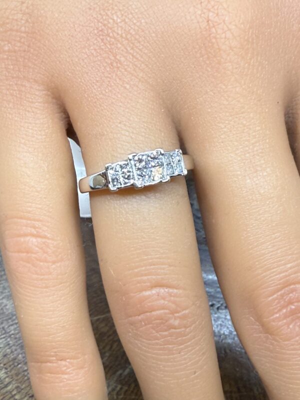 18ct white gold and .50 ct of diamonds ring
