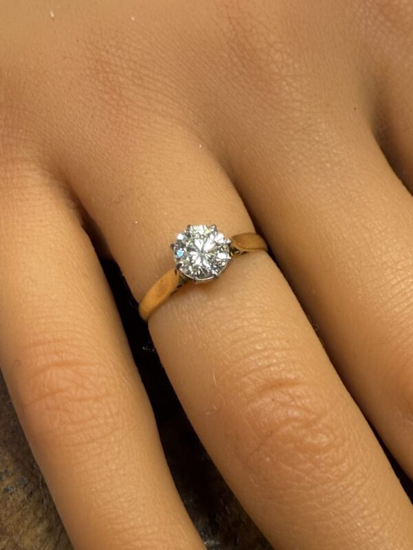 18ct gold .75 ct ladies diamond solitaire