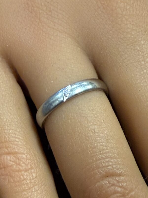 Platinum diamond set band