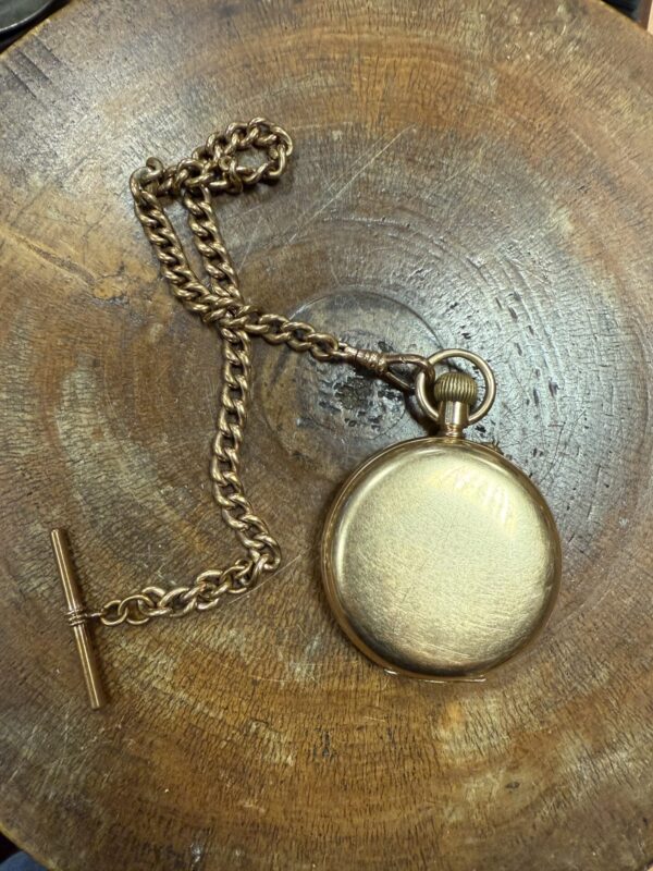 14ct gold filled pocket watch and chain - Image 2