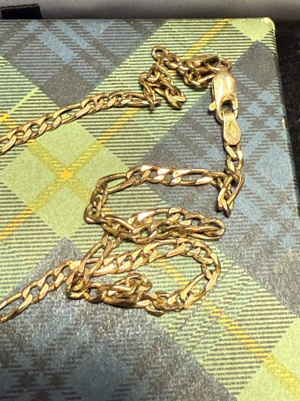 20” 9ct gold figaro link chain - Image 2