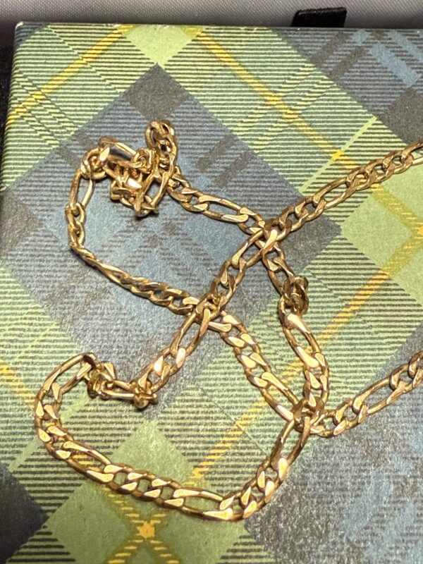 20” 9ct gold figaro link chain - Image 3