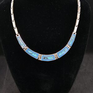 Silver Enamel Choker