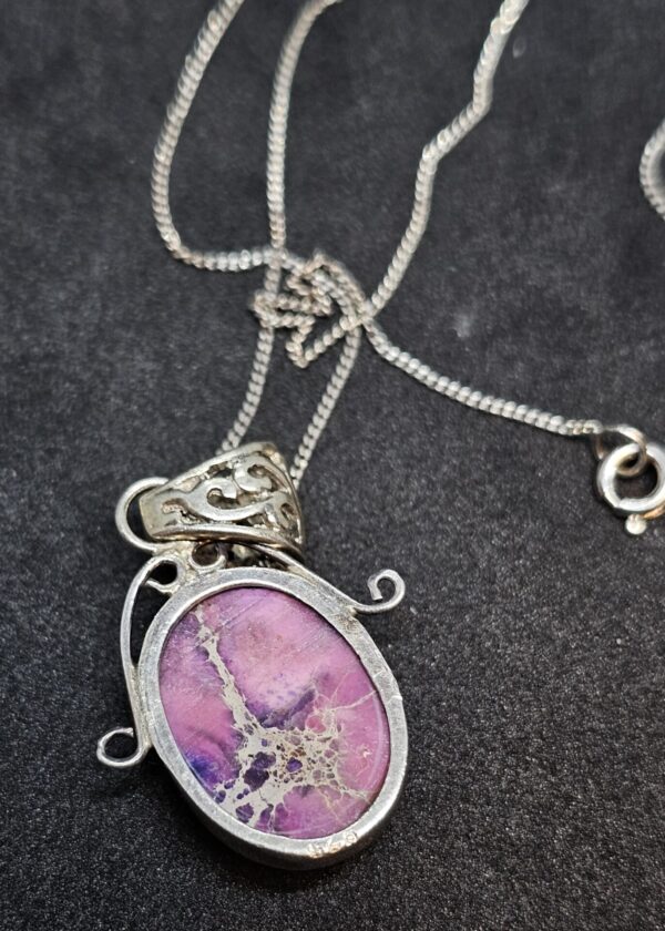 Turquoise Pendant set in Silver - Image 2