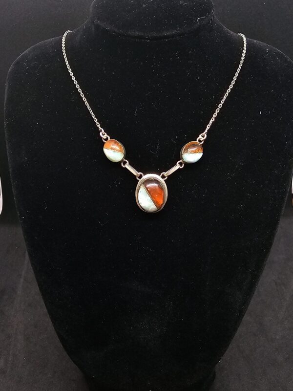 Amber and Chalcedony necklace