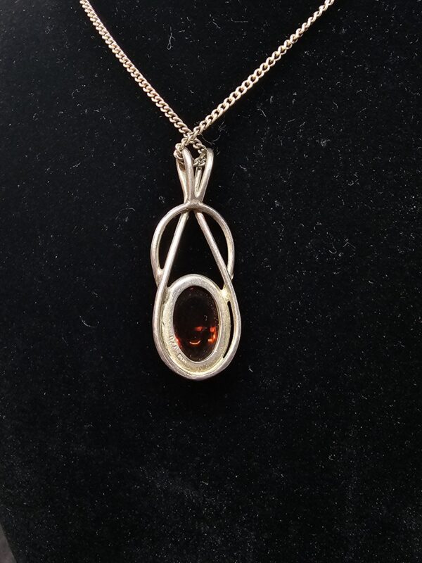 Silver Amber Pendant - Image 2