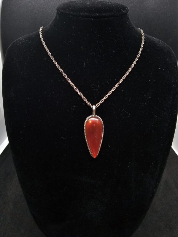 Amber Teardrop Pendant