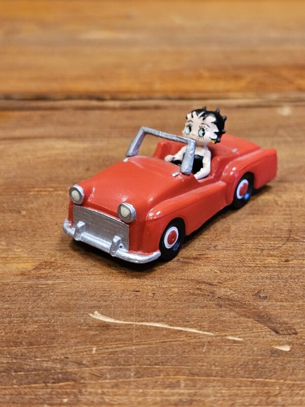 Betty Boop in a Red Triumph