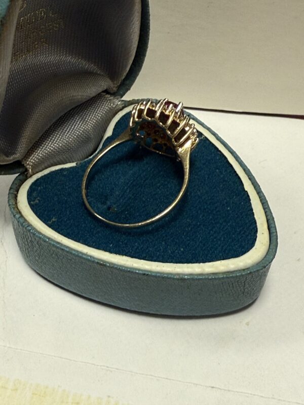 Ruby and diamond 9ct gold ladies ring - Image 5