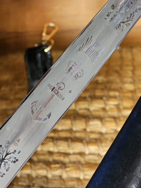 ERII Pattern 1827 Royal Navy Officers Ceremonial Sword - Image 3