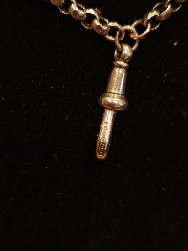 9ct Longuard / Muff Chain Necklace, - Image 2