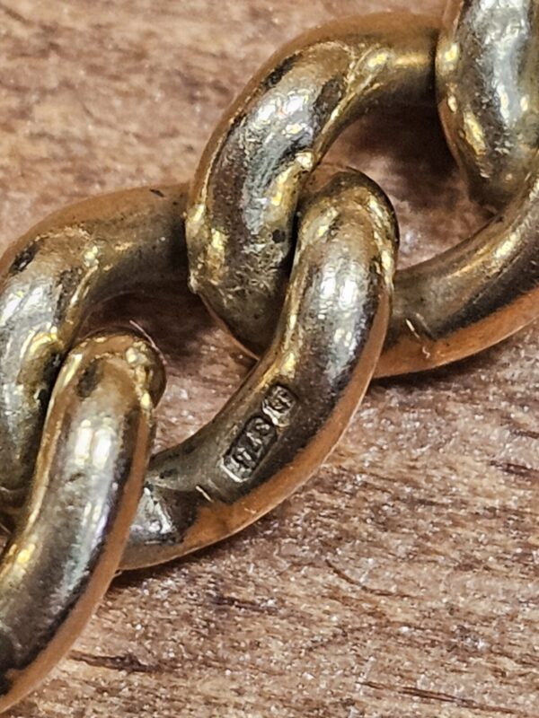 9ct Curb Chain & Heart Padlock Bracelet - Image 3