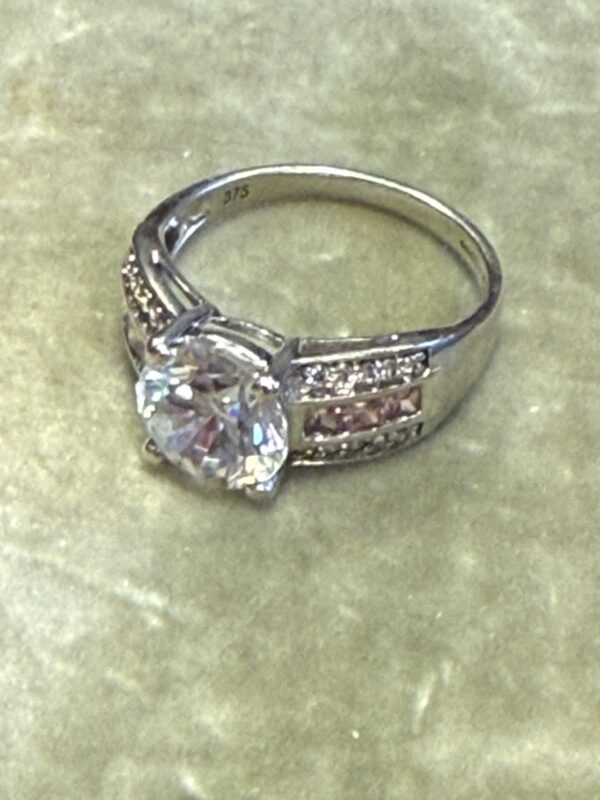 9ct white gold ladies ring - Image 3