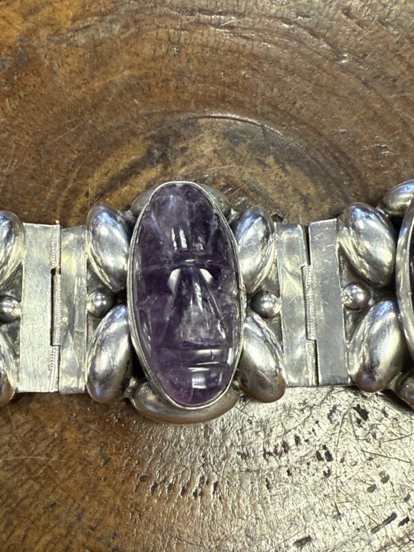 Mexican silver and amethyst bracelet - Image 5
