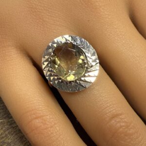 9ct gold and citrine ladies dress ring