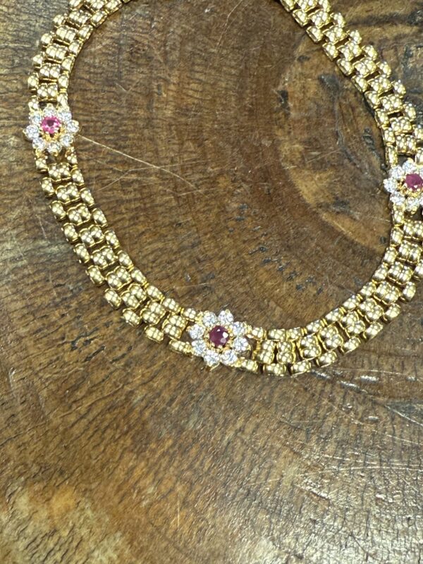 18ct gold gem set bracelet - Image 3