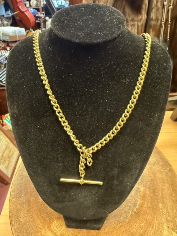 18ct gold double Albert watch chain or neck chain