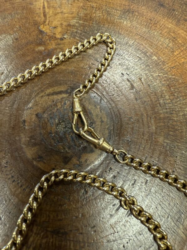 18ct gold double Albert watch chain or neck chain - Image 3