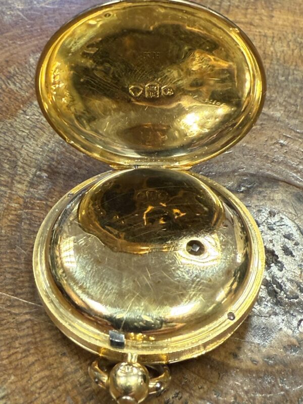 18ct gold j Ritchie and sons Edinburgh pocket watch - Image 3