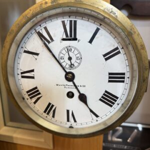 Whyte Thomson & co brass ships clock